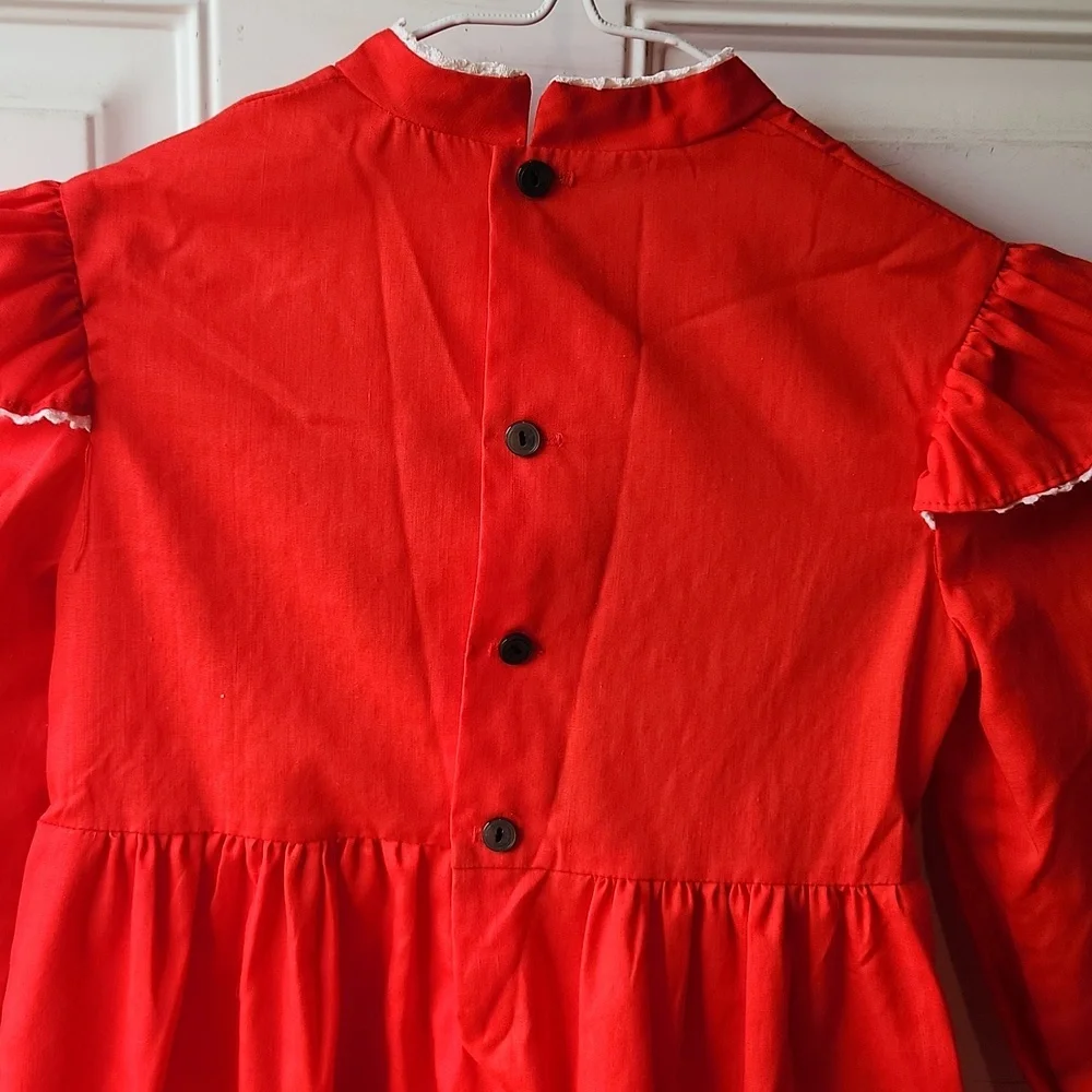 Vintage Polly Flinders Dress Color Red - Picture 5 of 7